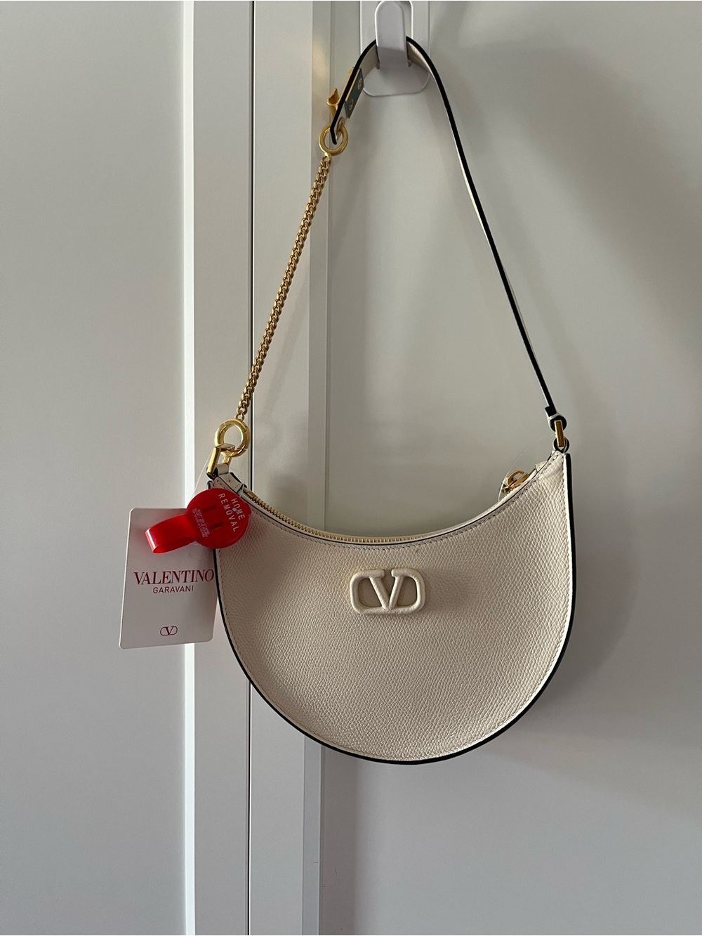 Valentino Garavani Mini VLogo Leather Hobo Bag